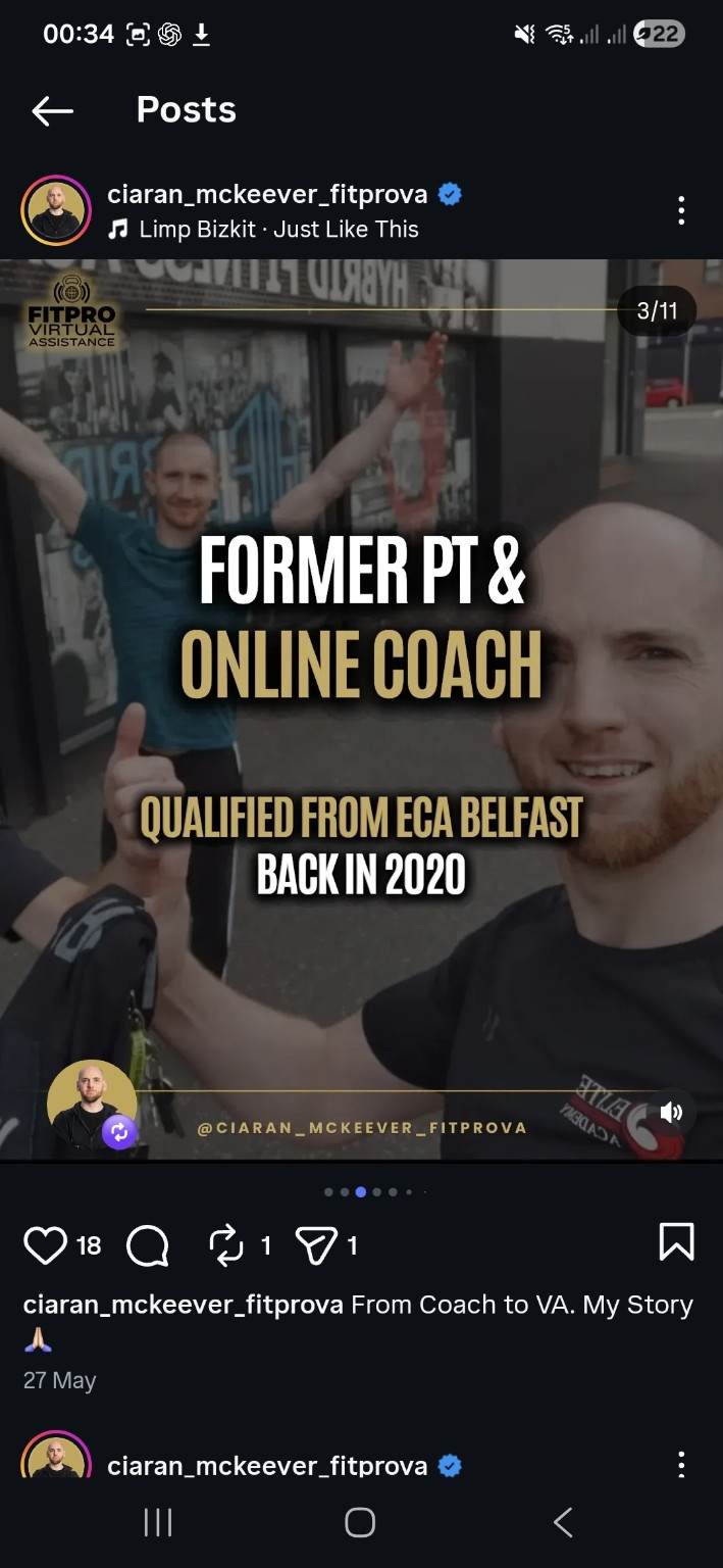 Fitness coaching journey